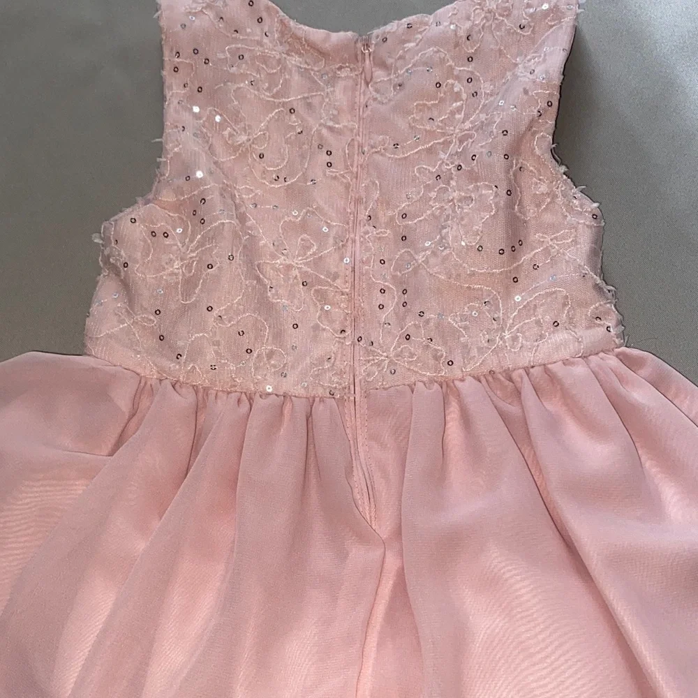 Charming Pink Kids Dress with Sparkling Waist